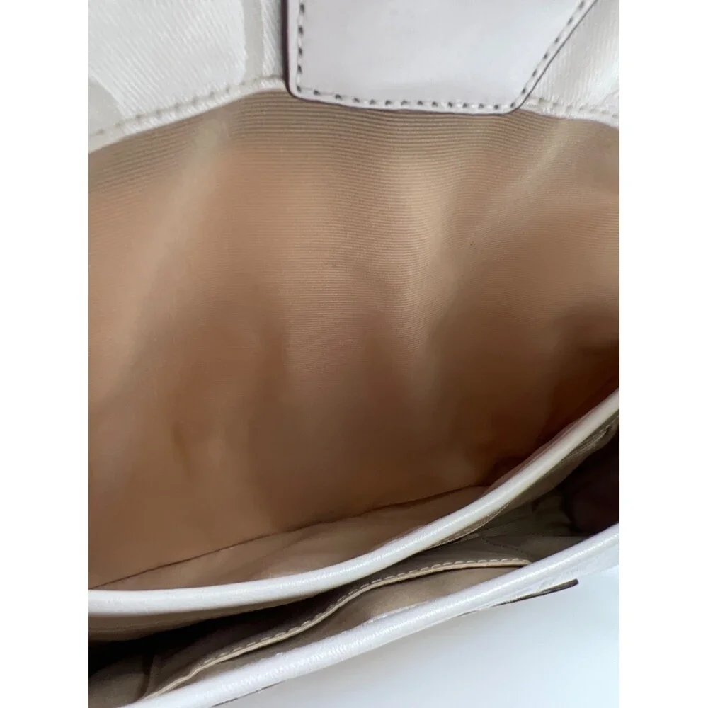 Coach Women's White/Ivory Vintage Optic Bumbleebee M053-1555 Shoulder Bag Purse